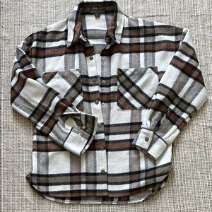 Women’s Primark Heavy Plaid Snap Button-Up Shirt-Jac